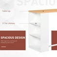 thumbnail image 4 of HOMCOM Bar Table with Storage, Counter Height Table with 3 Open Shelves, 4 of 10