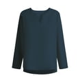 thumbnail image 1 of Blusas y camisas de manga larga con cuello en V para hombre, blusa informal de moda de manga larga lisa con cuello en V, blusa deportiva sin mangas, blusa de poliéster para hombre, 1 of 2