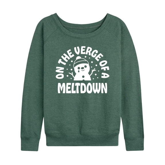 Instant Message - On The Verge Of A Meltdown - Women's French Terry Pullover Long Sleeve Shirt
