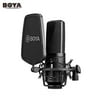 BOYA BY-M1000 Professional Large Diaphragm Condenser Microphone Podcast Mic Kit Support Cardioid/Omnidirectional/Bidirectional with Double-layer Filter Shock Mount XLR Cable for Singer Vocals Podcast