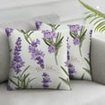 thumbnail image 3 of nygtbtfer Watercolor Lavender Flowers Throw Pillow Covers Decorative Square Pillowcase Soft Cushion Covers for Sofa Couch Bed Home Decor White, 3 of 7