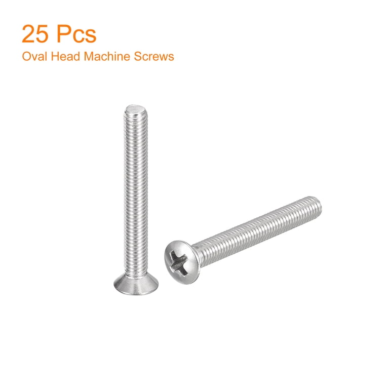 Uxcell 1/4-20 X 3/4 Inch Flat Head Phillips Machine Screws – 304 Stainless Steel, 25-Pack, Silver Tone, Corrosion-Resistant