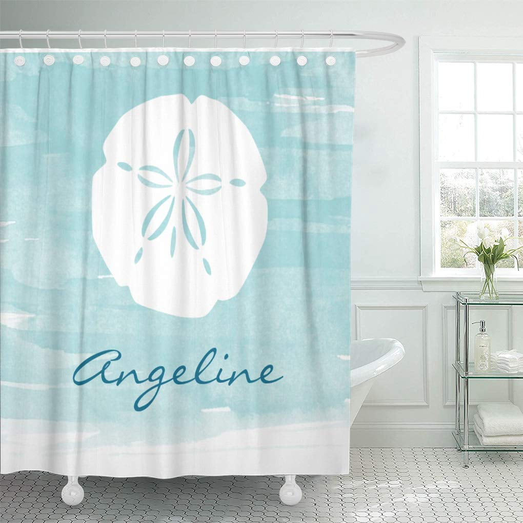 Cynlon Modern Personalized Sand Dollar Bridesmaid Beach Bathroom Decor Bath Shower Curtain 66x72 Inch Walmart Com Walmart Com