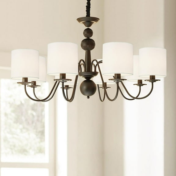 LAMPWELL LEBE White Clip on Chandelier Lamp Shades Set of 6