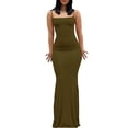 thumbnail image 1 of Vestido largo ajustado,Vestido largo sin mangas con tirantes finos y tirantes finos para mujer Claridad notable, 1 of 7