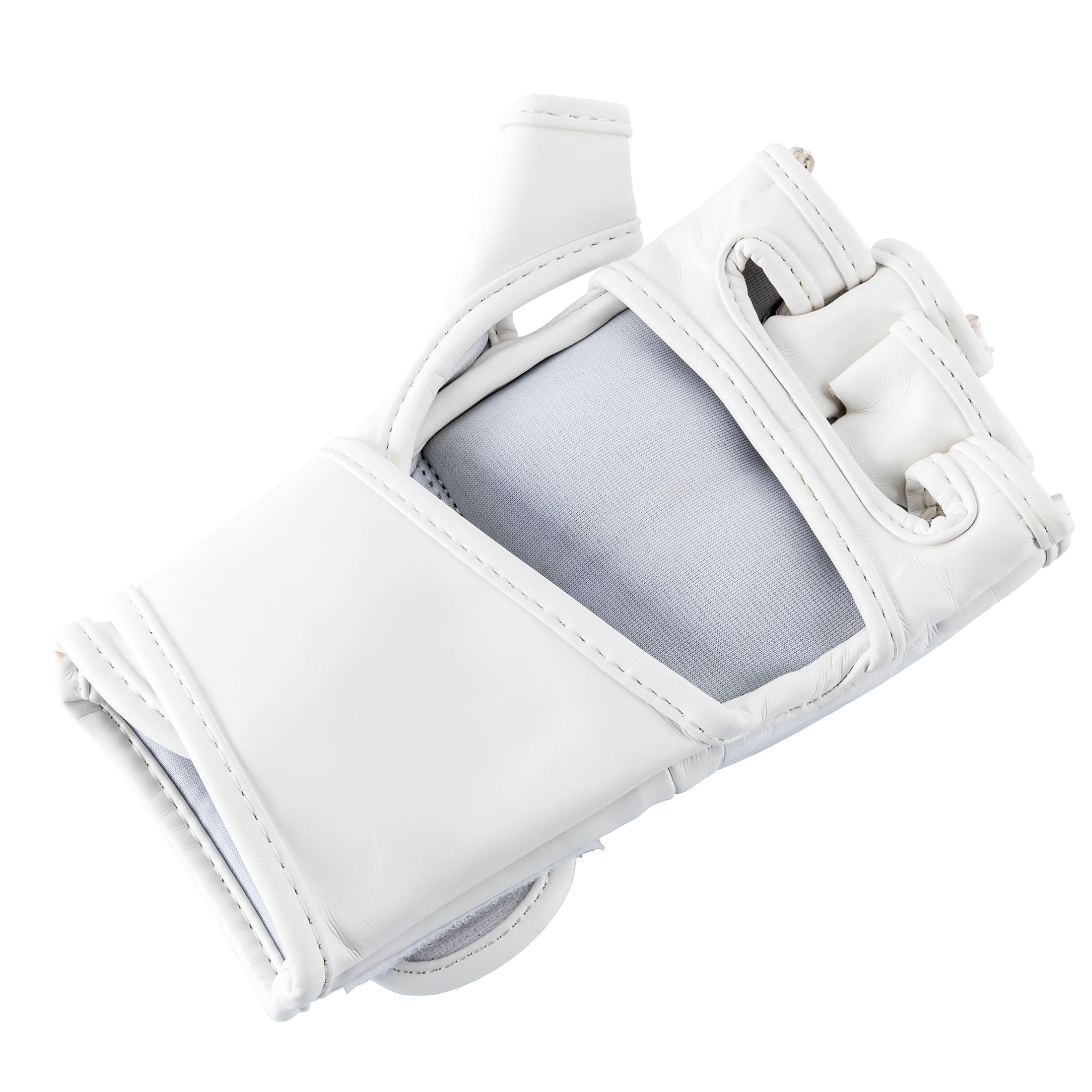 UFC Tonal MMA Training Gloves - Medium, White - Premium Performance, Pre-Curved Multi-Layered Foam Knuckle Protection, Durable Open-Palm Grappling & Striking Gear