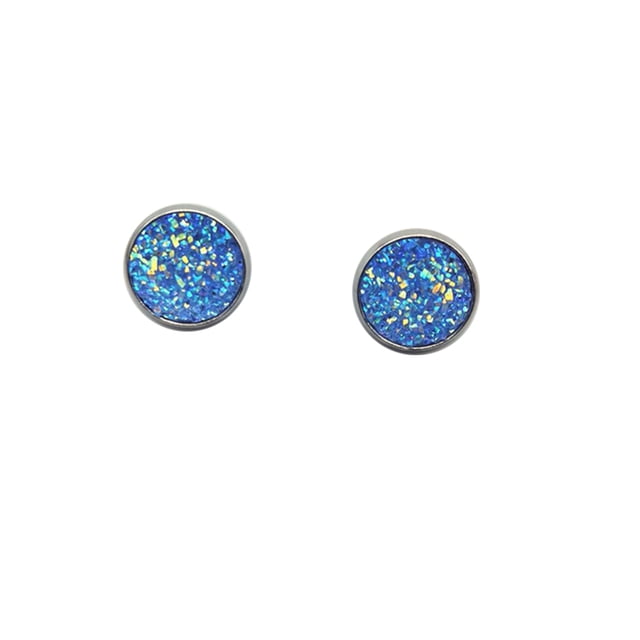 Sonducket Pendientes de tuerca de 10 mm Pendientes de forma redonda Pendientes de gota de acero inoxidable resistentes Joyas de moda perforadas Tipo de Ropa, zapatos y accesorios Miscelánea tipo 8 8 Sonducket AP010471-08