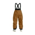 thumbnail image 3 of CCRFTGI Snow pants men Baggy Big and tall Snowboarding Adjustable Straps Overalls Winter Warm Athletic Waterproof Straps Overalls mens snow bibs Coffee 2XL, 3 of 4
