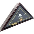 thumbnail image 2 of DECOMIL 5x9 Flag Display Case for American Veteran Burial Flag - Solid Wood, Cherry Finish, Flat Base - Marine Corps - Customize Name Plate, 2 of 3