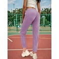 thumbnail image 2 of Women's Drawstring Sweatpants Quick Dry Stretch Loose Casual Pants with Zipper Pockets for Running Yoga Workout, 2 of 6