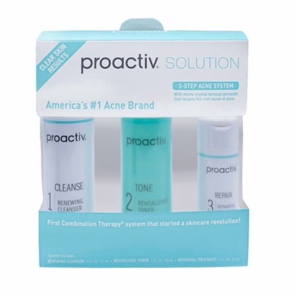 Sistema de tratamiento para el acné Proactiv de 3 pasos (60 días) con limpiador y tónico