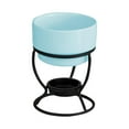 thumbnail image 1 of Olla para fondue de chocolate, vela de té, crisol de porcelana, cocina de caramelo para compromiso azul, 1 of 9