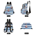 thumbnail image 4 of FORMRS Mini Backpack Purse for Women Quilted Travel Daypack Casual Shoulder Bag, Blue Sailboats, 4 of 7