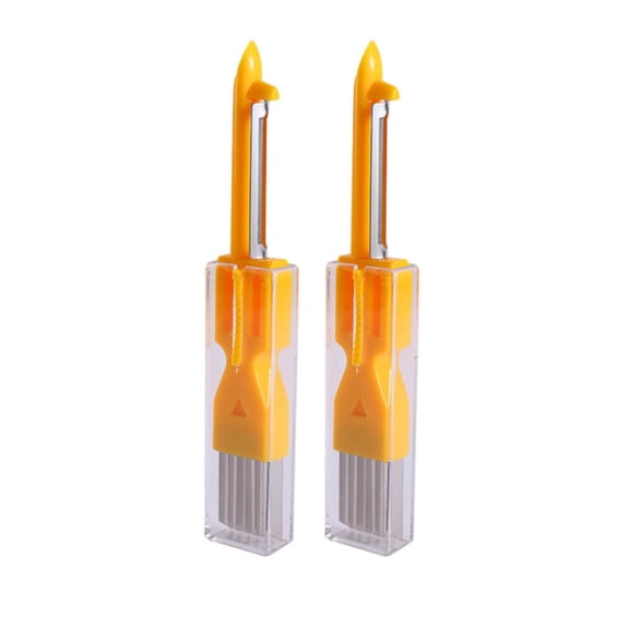 1/2/3Pcs Onion Holder for Slicing, Stainless Steel Onion Cutter Chopper, Vegetable Fruit Cutter Meat Cutter Holder Comb Lemon Prongs Slicer for Kitchen Worker Safety Cooking Tools(Yellow*2,6.5x1.1")