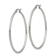 thumbnail image 3 of Stainless Steel 48mm Diameter Hoop Earrings; for Adults and Teens; for Women and Men, 3 of 4