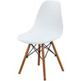 thumbnail image 1 of EcoNesxp Two-piece white shell dining chair set for kitchen and hotel, 1 of 5