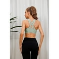 thumbnail image 6 of Womens Fitness Sports Bra, Criss-Cross Back Padded Strappy Sports Bras Medium Support Yoga Bra with Removable Cups, 6 of 8