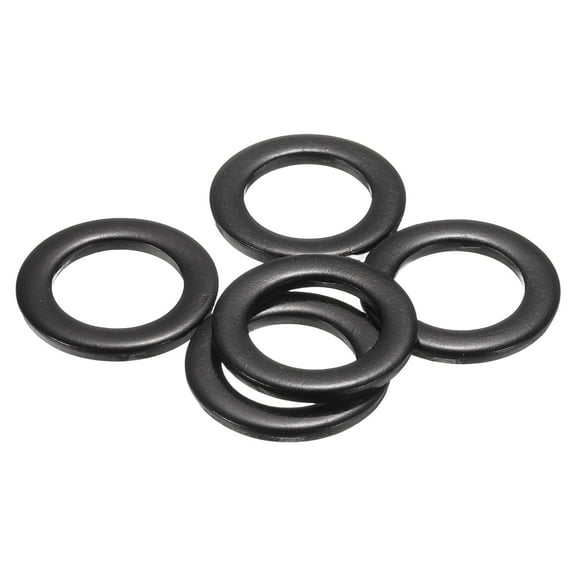 5 Pcs M20 Stainless Steel Flat Washers, 34mm Outer Diameter Metal Flat Washer for Screws and Bolts, Black Finish