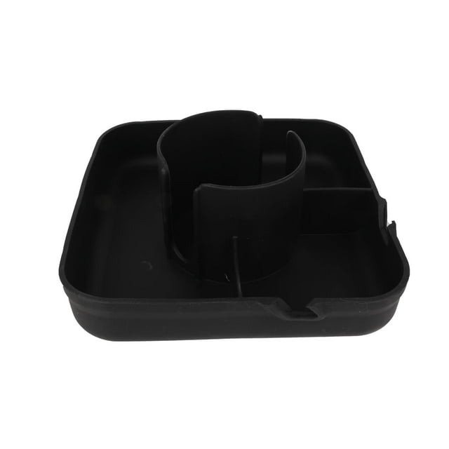 veasfak Couch Cup Holder Tray Remote Control Storage Box for Countertop Decor Closet Black