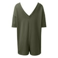 thumbnail image 5 of Women Summer Oversized T-Shirt Tee Rompers Casual Short Sleeve Overall Athletic Workout Jumpsuit Trendy Outfits, 5 of 6