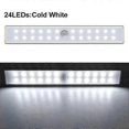 thumbnail image 4 of Luz nocturna recargable con sensor de movimiento PIR de 24/40/60 LEDs, pegatinas magnéticas para escaleras, debajo de armarios, vestidores, habitaciones y roperos., 4 of 4
