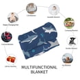 thumbnail image 5 of Ocean Animal Blanket Smooth Soft Starfish Shark Turtle Print Blanket Kid Baby for Sofa Chair Bed Office Travelling Camping 40x50 Inch, 5 of 7