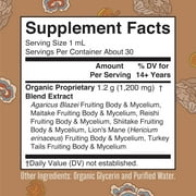 MaryRuth's Mushroom Complex Liquid Extract Drops Tincture, Ages 14+, USDA Organic, Unique Blend, Vegan, Gluten-Free, 30 Servings, 1 fl oz