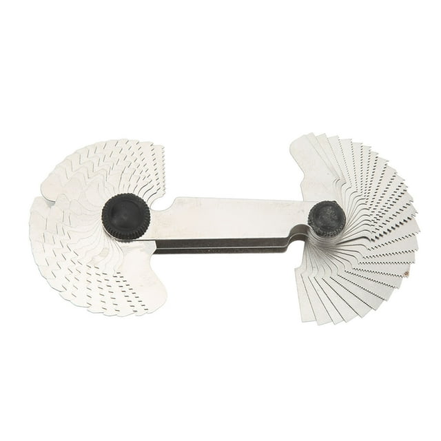 Guitar Thread Pitch Gauge, Rotating Adjusting Metal Wide Meaurement Range Portable Guitar Gauge 60 Degree Metric For Repair