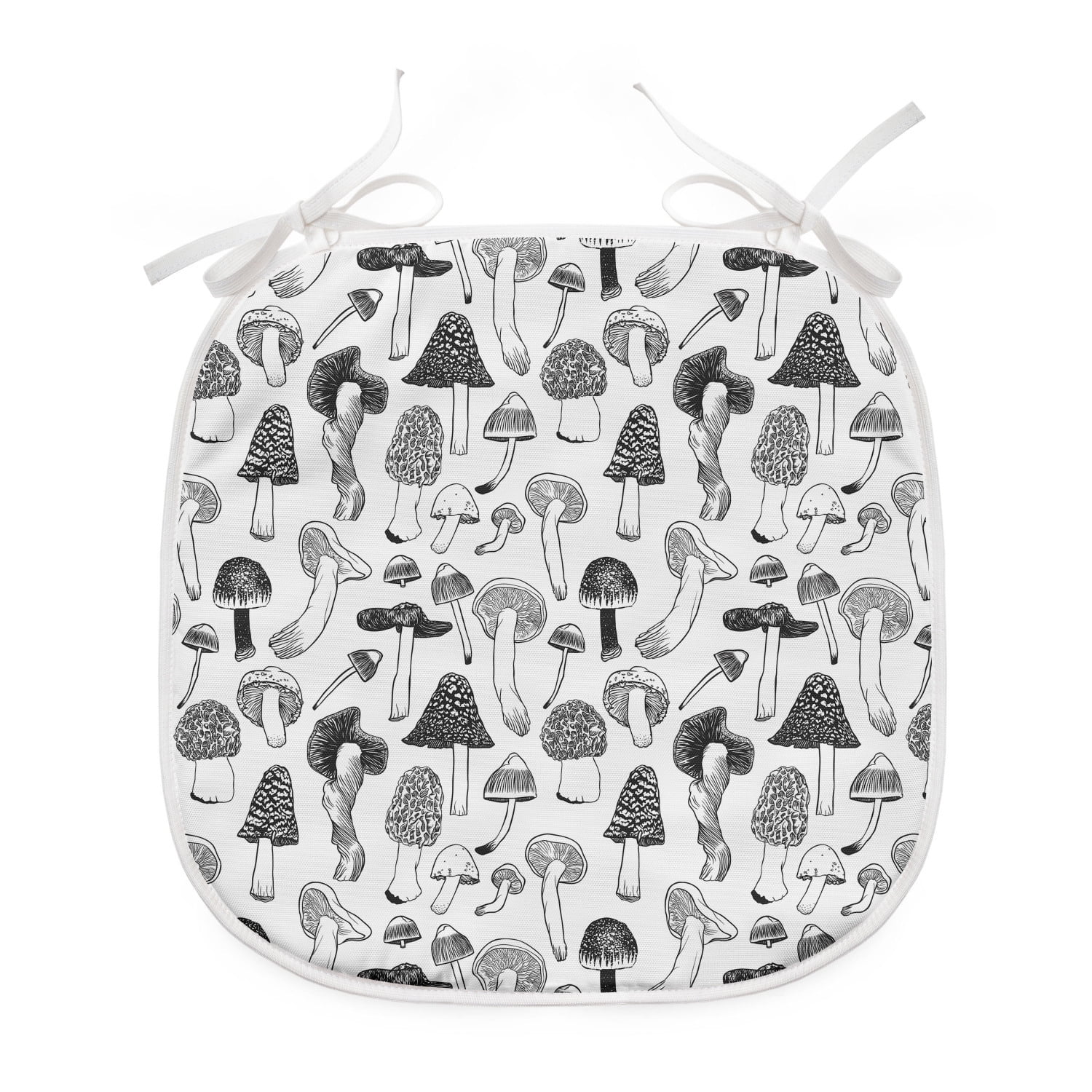 Mushroom Dining Chair Pad, Various Types of Fungus Extraordinary