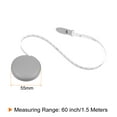 thumbnail image 2 of Round Retractable Measuring Tape 150cm/60-inch Soft Leather Case Tailors Tape Measure, Grey, 2 of 6