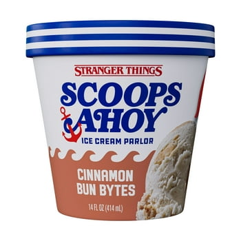 Scoops Ahoy Cinnamon Bun Bytes Ice Cream Pint 14oz Stranger Things Netflix
