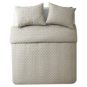 VCNY Home Nina II 3-Piece Taupe Geometric Comforter Set, King, Adult, Unisex