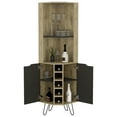 thumbnail image 3 of Corner Bar Cabinet - 6 Built-in Wine Rack, 2 Shelves, 4 Shelves With Door. /black. Dining Room Verve /black Cabinet: Six Two Four Sophistication, 3 of 5