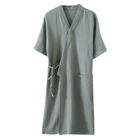 

Lopecy-Sta Women s Fashion Robe Bathrobe Three Quarter Sleeve Soft Autumn Pajamas Pajama Sets for Women Soft Pajamas for Women Savings Clearance Gray - XL