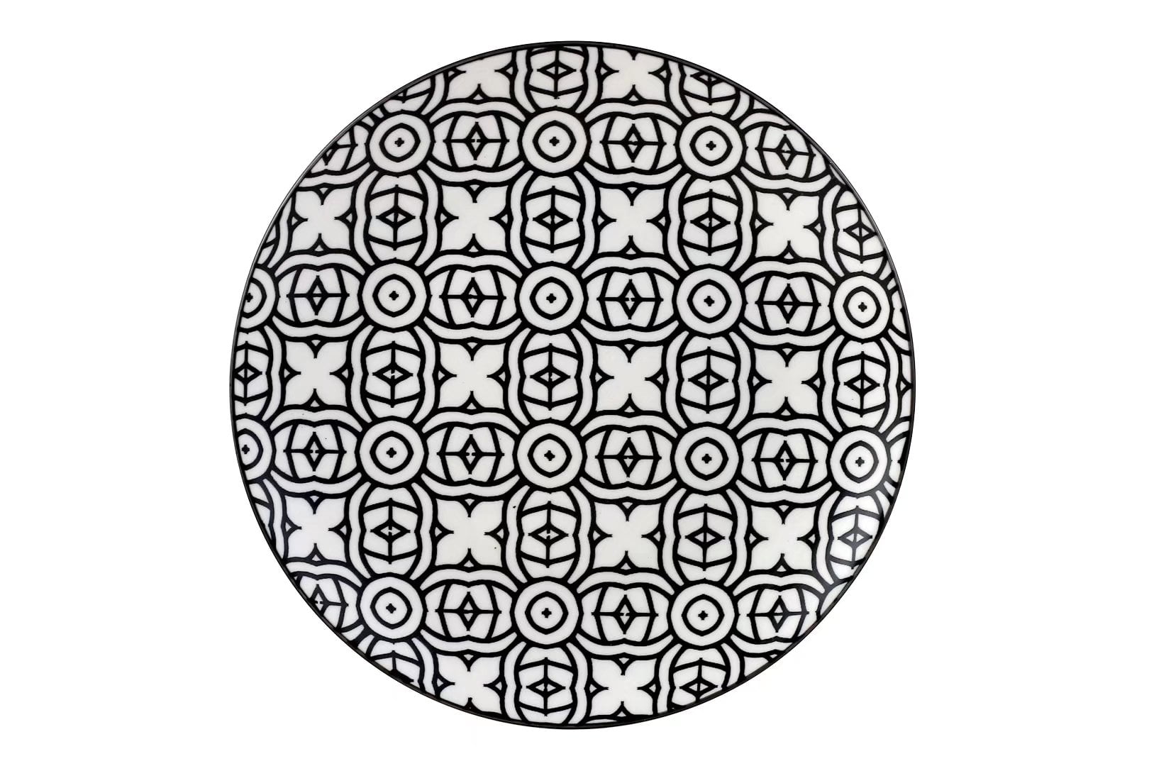Mainstays Chiara 4 Piece Stoneware Round Black Salad Plates