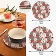 thumbnail image 2 of SKYSONIC Cute Christmas Cats Pot Holders Trivets, 2 Pcs Heat Resistant Trivets,Xmas Hat Kitten Cotton Thread Weave Mats for Hot Pads Pans Pot Bowl Teapot for Kitchen Decor, 2 of 7