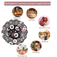 thumbnail image 5 of 3D Wind Spinner Metal 10" Round Abstract Pink White Black Hanging Yard Art Décor, 5 of 6