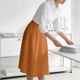 thumbnail image 6 of XIAOCHA Summer Midi Skirt for Women Solid Elastic Waist Side Pocket Flowy Loose Casual Everyday Long Skirts, 6 of 7