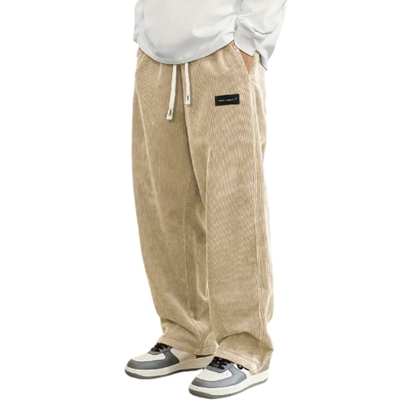 RUTAYY Men's Corduroy Pants Casual Comfort with Pockets Everyday Wear Soft Fabric Elegant Chic Trousers
