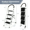 thumbnail image 4 of Costway 4 Step Ladder Folding Stool Heavy Duty 330Lbs Capacity Industrial Lightweight, 4 of 10