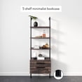 thumbnail image 6 of Nathan James Theo Open Shelf Industrial Bookcase with Drawers in Warm Nutmeg Wood and Black Steel Frame, 6 of 8