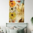 thumbnail image 3 of Grunge Tapestry, Flowers and Lettering Poetry Orange Yellow Daisy Grunge Art with Paint Splashes Graphic, Wall Hanging for Bedroom Living Room Dorm Decor, 40W X 60L Inches, Multi, by Ambesonne, 3 of 5