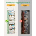 thumbnail image 3 of TEMOGU-1-Pack Over Door Organizer with 5 Large Pockets 10 Mesh Side Pockets, 44 lbs Weight Capacity Hanging Storage Organizer with Clear Window for Bedroom Bathroom Kitchen, RV, Camper, Beige, 3 of 4