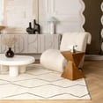 thumbnail image 2 of 8' X 11' Beige and Black Geometric Power Loom Distressed Non Skid Area Rug, 2 of 6