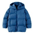 thumbnail image 3 of NOLDARES Boys' Heavyweight Puffer Jacket Fleece-Lined Brushed Microfiber Winter Coat Thick Coats for Kids(Blue,4-5 Years), 3 of 9
