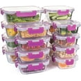 thumbnail image 1 of GFDYREE 16 Pack Glass Food Storage Containers with Lids Leakproof, Airtight Glass Meal Prep Containers For Lunch, On The Go, Leftover, Dishwasher Safe, 1 of 6