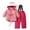 Hot Pink, variant on Staki Toddler Girl Snowsuit Girls Snowsuit Set - 2 Piece Heavyweight Insulated Ski Jacket and Snow Pants Overall Bibs for Girls 12M,18M,24M,3T,4T,5T(Dark Blue,4-5 Years)