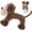 B, variant on MOAOASPER Plush Interactive Dog Toy with Woven Fabric, 11 Inch Chew Toy for Puppies and Small Breeds, Stuffed Animal with Soft Ears and Paws, 3 Styles Available