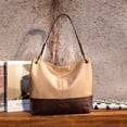 thumbnail image 4 of Wrangler Hobo Bags for Women Leather Tote Bag Shoulder Bag Top Handle Satchel Purses and Handbags, Two Tone Tan, 4 of 7