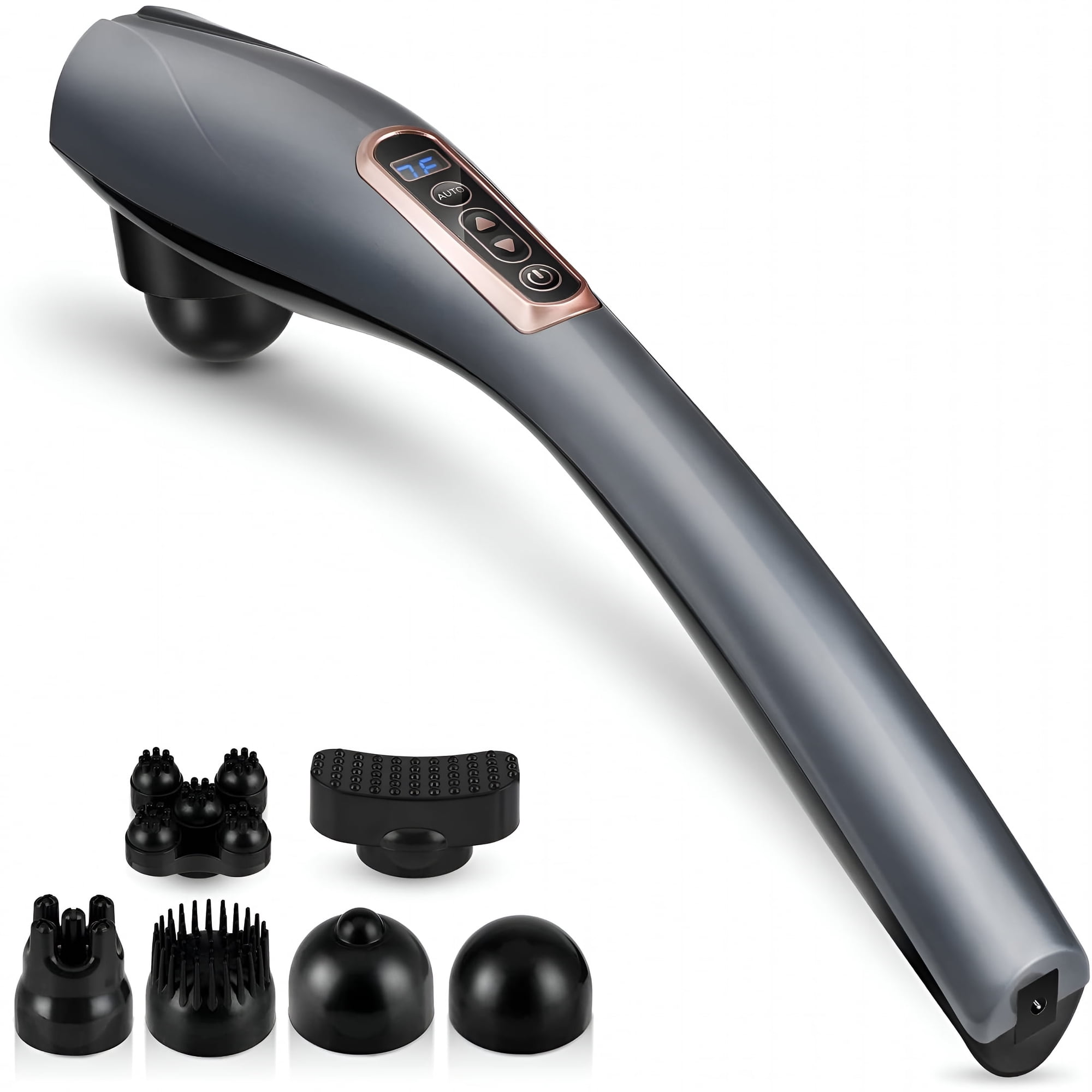 XIRQI 2026 New Back Massager Cordless Handheld Back Massager Handheld Electric Heat Deep Kneading Tissue for Full Body Pain Relief for Home, Office, Spa, Travel